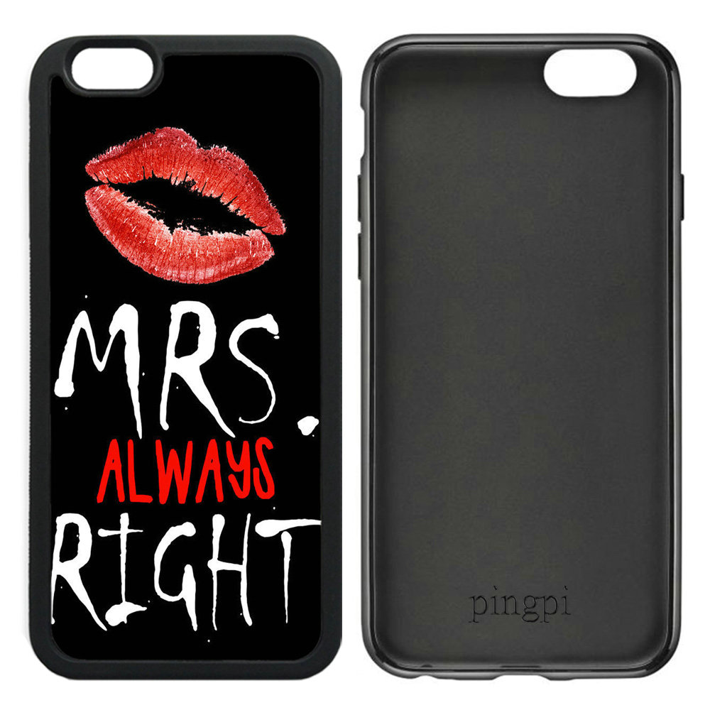 Valentines Lovers Gift Love Sweet Couple Mr Mrs Right Cute Retro 3 Case for iPhone 6 Plus 6S Plus